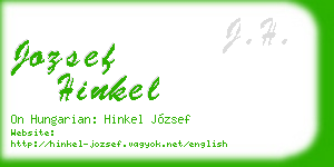jozsef hinkel business card